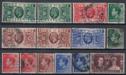 Great Britain - GB / UK 1935 - 1937 ⁕ KGV, KEVIII, KGVI. 14v Used - Unchecked - Usati