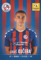 Trading Cards KK000583 - Football Soccer Czechoslovakia Senica 9cm X 13cm HANDWRITTEN SIGNED: Lukas Kucera - Trading Cards