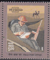 INDIA 2006 150 Years Of Field Post Office (FPO) Single Value Stamp,Postal Soldier & Camel MNH(**) - Unused Stamps