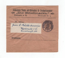 1895 Württemberg  3 Pfg Privat-Streifband Strahlendorff / Mette  PS2 B1/07 Gest. Esslingen - Storia Postale