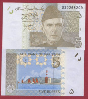 Pakistan-- 5 Rupees--2009 ---UNC --(210) - Pakistan