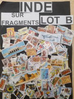 INDE VRAC 40 G LOT B SUR FRAGMENTS ,MODERNES, GRANDS  印度散装 40 克，大量碎片，现代，大号 LARGE ON PAPER - Mezclas (max 999 Sellos)