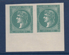 FRANCE - Essai Napoléon 1er En Paire - Proofs, Unissued, Experimental Vignettes