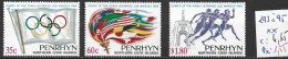 PENRHYN 293 à 95 ** Côte 4.65 € - Penrhyn