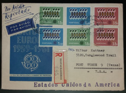 1962 - EUROPA CEPT - POR AVIÂO / REGISTADO - TEXAS - Cartas & Documentos