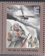 INDIA 2006 150 Years Of Field Post Office (FPO) Single Value Stamp , Postal Soldier & Aircraft  MNH(**) - Nuevos