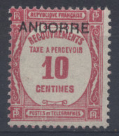 Andorre - Taxe Yvert N° 10 Neuf Et Luxe (MNH) - Cote 15 Euros - Ungebraucht