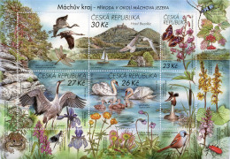 A 1167 - 0 Czech Republic Macha's Region 2022 Water Birds Buterfly Frog Beetle - Swans