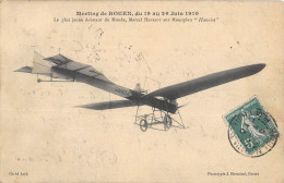 CPA AVIATRICE / AVION / MEETING DE ROUEN 1910 / LE PLUS JEUNE AVIATEUR DU MONDE / MARCEL HANRIOT - ....-1914: Precursores