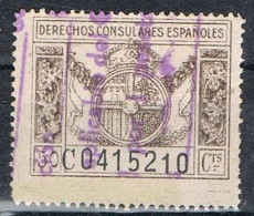 Sello Fiscal Derechos Consulares Españoles 50 Cts,  España, Epoca Monarquica º - Steuermarken
