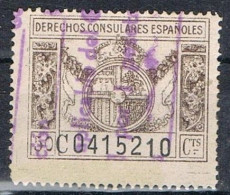 Sello Fiscal Derechos Consulares Españoles 50 Cts,  España, Epoca Monarquica º - Fiscales