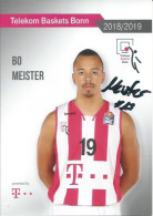 Trading Cards KK000593 - Basketball Germany Telekom Baskets Bonn 10.5cm X 15cm HANDWRITTEN SIGNED: Bo Meister - Habillement, Souvenirs & Autres