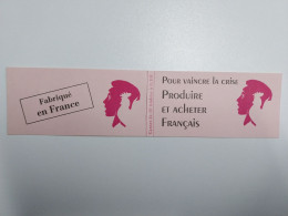 Carnet Privé 1993 - Philatélique 10x0.10 Initiative Privé  Tirage 250 Pour Vaincre La Crise Produire Et Acheter Français - Other & Unclassified