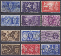 Great Britain - GB / UK 1946 - 1951 ⁕ KGVI. Collection / Lot Of 12v Used - Used Stamps