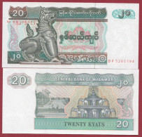 Myanmar-- 20 Kyats--1996 ---UNC --(224) - Myanmar