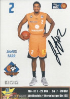 Trading Cards KK000596 - Basketball Germany Mitteldeutscher Weissenfels 10.5cm X 15cm HANDWRITTEN SIGNED: James Farr - Bekleidung, Souvenirs Und Sonstige