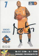 Trading Cards KK000598 - Basketball Germany Mitteldeutscher Weissenfels 10.5cm X 15cm HANDWRITTEN SIGNED: Sergio Kerusch - Apparel, Souvenirs & Other