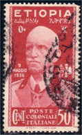 324 Etiopia 1936 50c Rouge Red (ETH-277) - Ethiopie