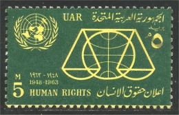 316 Egypte UAR Droits Homme Human Rights Globe (EGY-264) - Autres & Non Classés