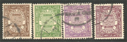 316 Egypte 4 Timbres De Service Official Stamps 1926 (EGY-231) - Usados