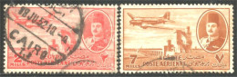 316 Egypte Roi King Farouk Avion Douglas DC-3 Airplane Flugzeug Barrage Delta Dam (EGY-171) - Airmail