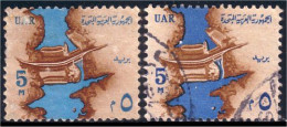 316 Egypte Deux Variétés De Bleu Two Varieties Of Blue (EGY-38) - Puentes