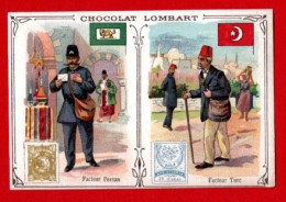 Chromo Chocolat Lombart. Facteurs De Différents Pays. Facteur Persan Et Facteur Turc. - Lombart