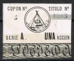 Sello Viñeta Fiscal CUPON, Titulo De Accion Sociedad Comercial * - Revenue Stamps