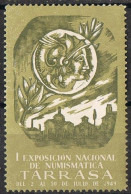 Sello Viñeta TARRASA (barcelona) 1949. Exposicion Nacional De Numismatica ** - Abarten & Kuriositäten