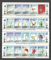 Solomon Islands 1986 America's Cup Strip Set Of 10  Y.T. 554/603 ** - Islas Salomón (1978-...)