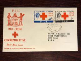 FIJI FDC COVER 1963 YEAR RED CROSS HEALTH MEDICINE STAMPS - Fiji (...-1970)