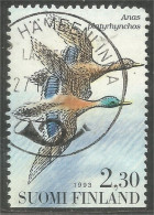 396 Finland 1993 Oiseau Bird HAMEENLINNA Canard Duck Ente Anatra Pato Eend (FIN-181b) - Usados