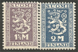 396 Finland 1927 Série 1M 2M Set MNH * Neuf (FIN-148) - Nuevos