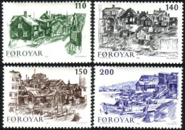 392 Faroe Maisons Habitation Housing Bateau Boat Schiff MNH ** Neuf SC (FAR-14) - Otros & Sin Clasificación