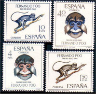 328 Fernando Poo Po Monkeys Apes Singes MNH ** Neuf SC (FPO-6) - Scimmie