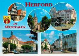 73272899 Herford Kirche Marktplatz Brunnen Denkmal Herford - Herford