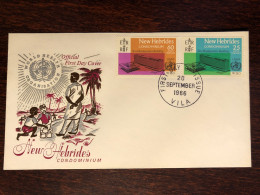 NEW HEBRIDES FDC COVER 1963 YEAR WHO HEALTH MEDICINE STAMPS - Brieven En Documenten