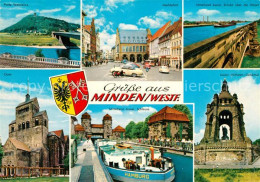 73272375 Minden Westfalen Porta Westfalica Marktplatz Mittelland Kanal Bruecke K - Minden