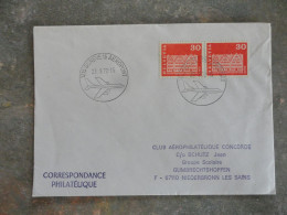 PLI OBLITERE DE GENEVE AEROPORT 29/09/1972 - Used Stamps