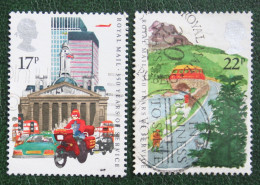 POST OFFICE BRIDGE AIRPLANE MOTOR BIKE Mi 1035-1036 1985 Used Gebruikt Oblitere ENGLAND GRANDE-BRETAGNE GB GREAT BRITAIN - Used Stamps