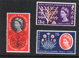 1961 Gr.Brittannië Yv N° 359/361  : ** : - MNH - NEUF - POSTFRISCH - POSTFRIS - Nuovi