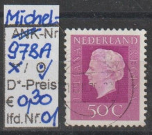 1972 - NIEDERLANDE - FM/DM "Königin Juliana" 50 C Violett - O Gestempelt - S. Scan (978Ao 01-07 Nl) - Usados