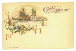 GER 26 - 16898 ERFURT, Litho, Germany - Old Postcard - Unused - Erftstadt