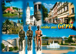 73270431 Gera Stadtansichten Otto Dix Stadt Brunnen Statuen Gera - Gera