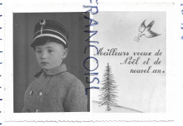 Carte De Vœux / Photographie De Petit Facteur, Colombe Et Enveloppe:" Meilleurs Vœux De Noël Et De Nouvel An " - Post & Briefboten