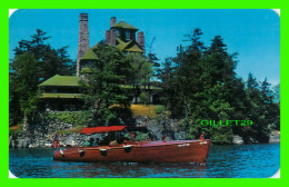 THOUSAND ISLANDS, ONTARIO - CASTLE REST, PULLMAN ESTATE - ANIMATED WITH OLD BOAT -  DEXTER PRESS - - Thousand Islands