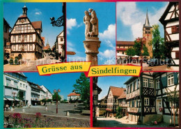 73269436 Sindelfingen Fachwerkhaeuser Saeule Kirche Marktplatz Sindelfingen - Sindelfingen