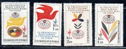 CZECHOSLOVAKIA CECOSLOVACCHIA 1962 AIR POST MAIL AIRMAIL PRAGA 62 WORLD EXHIBITION POSTAGE STAMPS COMPLETE SET SERIE MNH - Corréo Aéreo