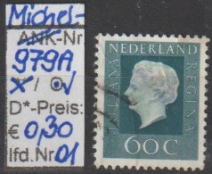 1972 - NIEDERLANDE - FM/DM "Königin Juliana" 60 C Dkl'graublau - O Gestempelt - S. Scan (979Ao 01-09 Nl) - Used Stamps