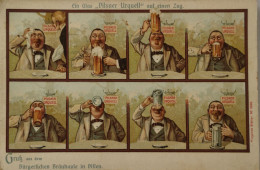 Beer - Biere - Brewery - Brasserie Pilsner Urquell - Gruss Aus Dem Burgerlichen Brauhaus In Pilsen 1911 - Publicité